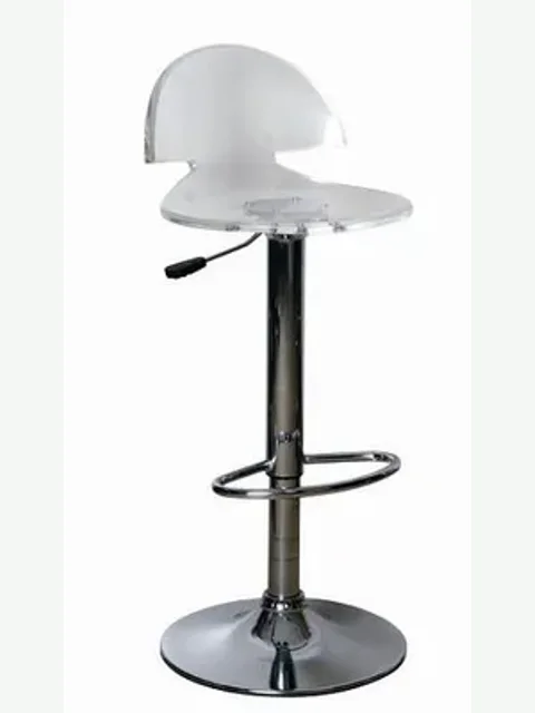 Acrylic Shell Bar Stool (T-511-1) by Ivy Chairs — Translucent acrylic shell on a chrome gas-lift column